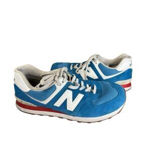 New Balance 574 Blue Red White Suede Mesh Sneakers Men’s 10.5 ML574HC2